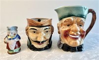 3 Toby jugs marked Occupied Japan