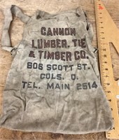 Cannon Lumber,Tie&Timber Co. advertising bag