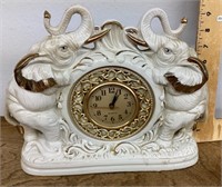Porcelain elephant clock from Taiwan