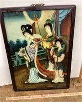 Reverse painted Chinese women