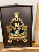 Hardstone art of Emperor on throne