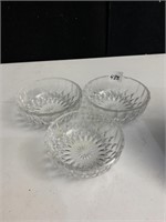 SIGNED CRYSTAL BOWLS 5" ROUND, SIGNATURE SHOWN IN