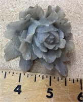 Carved stone rose