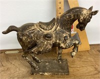 Cast iron Tang style horse sculpture
