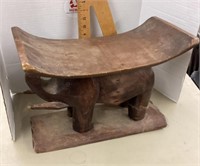 African Ashanti stool with elephant base