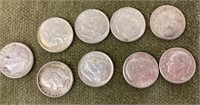 9 silver dimes