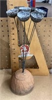 Garden wind chime with clay base