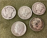 5 silver dimes