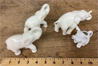 4 Ceramic elephants