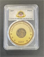 1857 PINCH OF GOLD RUSH DUST 1 OF 500