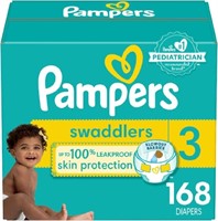 Diapers Size 3, 168 Count - Pampers Swaddlers...