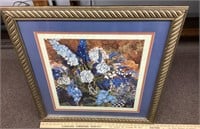 Framed watercolor floral
