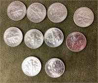 10 uncirculated 1963 dimes