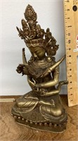 Brass Tibetan Mandkesvara Buddha figure