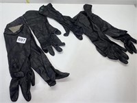 LEATHER LONG GLOVES SZ. 7, AND SZ. 7 GLOVES BLACK