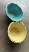 Blue/ yellow granite bowl