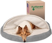 SHERPA & SUEDE SNUGGERY BURROW BED