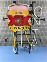 DOS EQUIS ON TAP NEON BEER SIGN NEEDS REPAIR