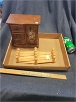 Wooden Hanger & Jewelry Box