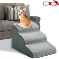 Dog Stairs for Small Dogs, 3 Step Dog Steps for...