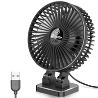 JZCreater USB Desk Fan, Small Fan with 3 Speeds...