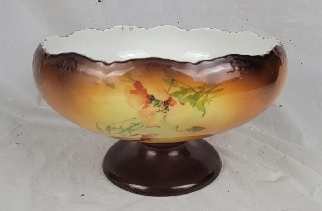 Ioga Warwick Hand Painted Bowl/ Hairline Crack