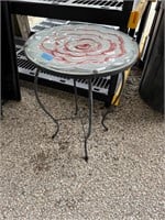 Glasstop Patio Side Table