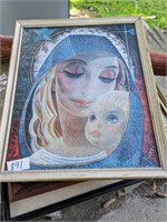 C PICKEL MADONNA AND CHILD PRINT FRAMED SMALL