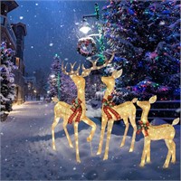 3-Piece LED Christmas Deer Set