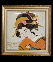 Vintage Geisha Girl, Tiles Art