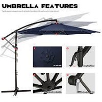 Serwall 10' Cantilever Patio Umbrella  Navy