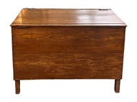 English Sloped Top Pine Trunk with Storage