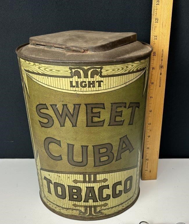 Light Sweet Cuba Tobacco tin 12” extra nice
