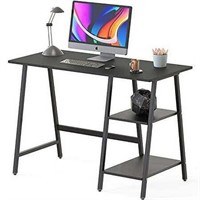SHW Trestle Home Office Computer Desk  Black