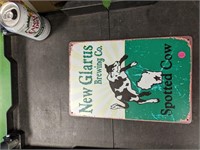 New Tin New Glarus Beer Sign Spotted Cow