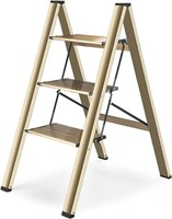 HBTower 3 Step Ladder  330LBS  Champagne Gold