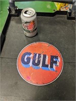 New Tin Gulf Round Sign