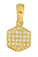 10k Yellow Gold Diamond Pendant