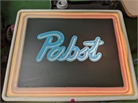 Plastic Light Up Pabst Beer Sign Works