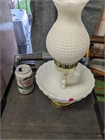 Milk Glass Electric Light Lamp