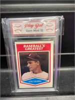 Lou Gehrig Baseball's Greatest Card Graded 10