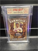 Hammerin' Hank Aaron Card Graded 10