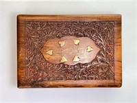 Vintage Carved Inlaid Trinket/Jewelry Box