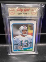 1988 Topps Dan Marino Football Card Graded 10