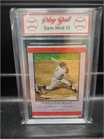 Mickey Mantle Gas Station Card Graded 10