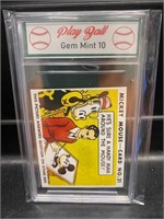 Mickey Mouse Card #21 with WALT DISNEY! Graded 10