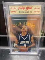 Allen Iverson CLEAR College Rookie Card!!! Graded
