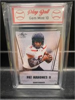 Patrick Mahomes College Rookie Card Graded 10