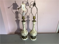 LOT OF 2 OLD TABLE LAMPS