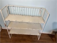 LARGE 3 TIERED METAL RACK. CAN BE FOLDED UP FOR